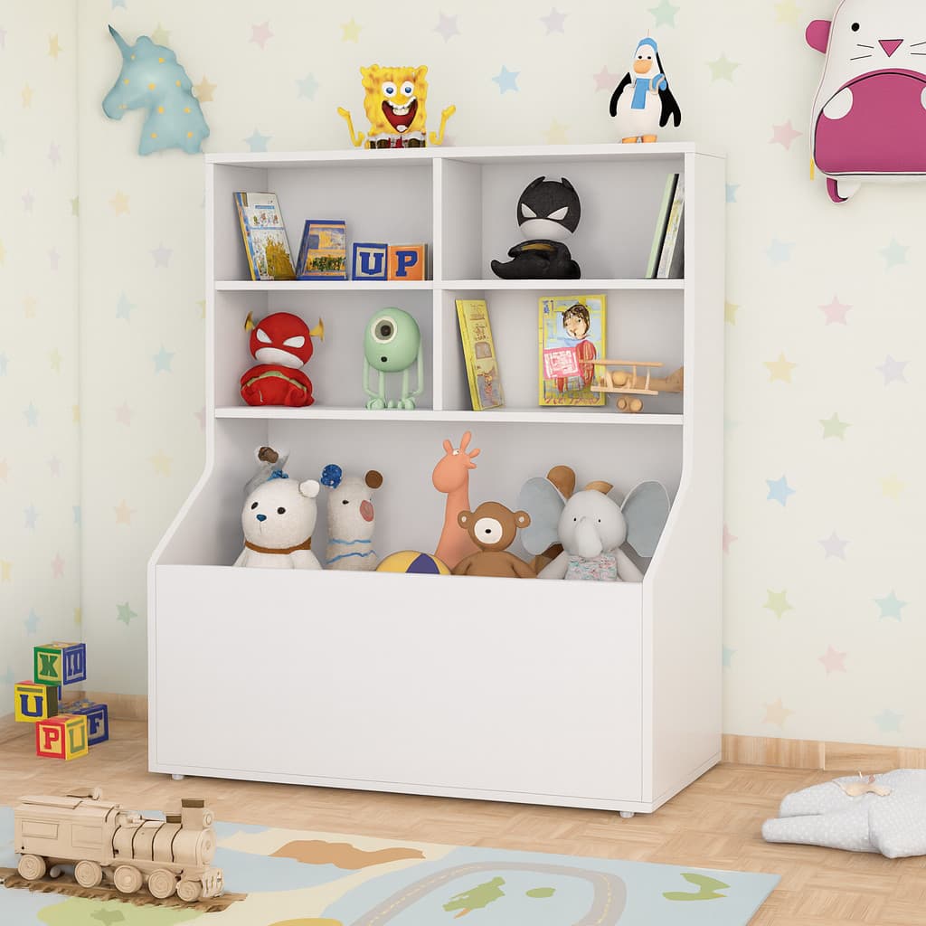 Estante Multiuso Organizador de Brinquedo Para Berçário Sala de Jogos e Quarto de Bebes  Armário de Armazenamento Aberto