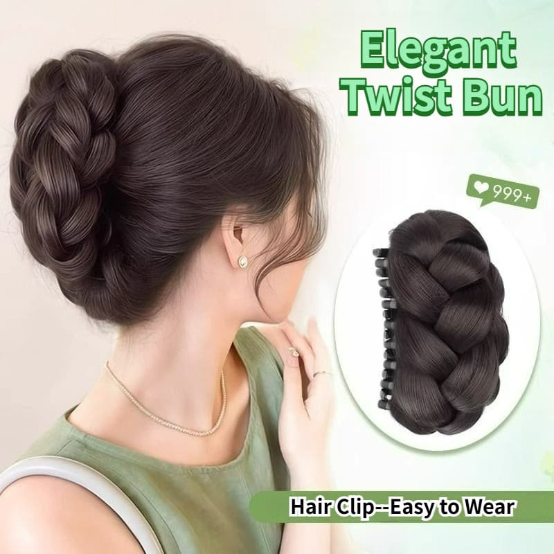 Peruca De Coque Trançada Com Cabeça Esférica Elegante , Aumentando O Volume Do Cabelo Clipe , Acessórios De Para Mulhere