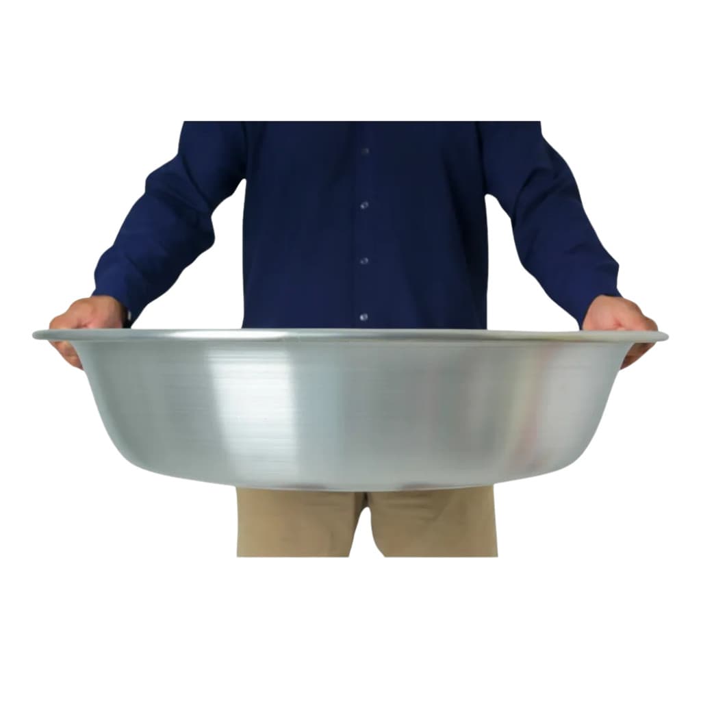 Bacia de Alumínio Polido N°70 (31 Litros) Para Banho de Assento, Batizados, Banho Pet, Jardinagem, Tingir Roupa, Ensaio