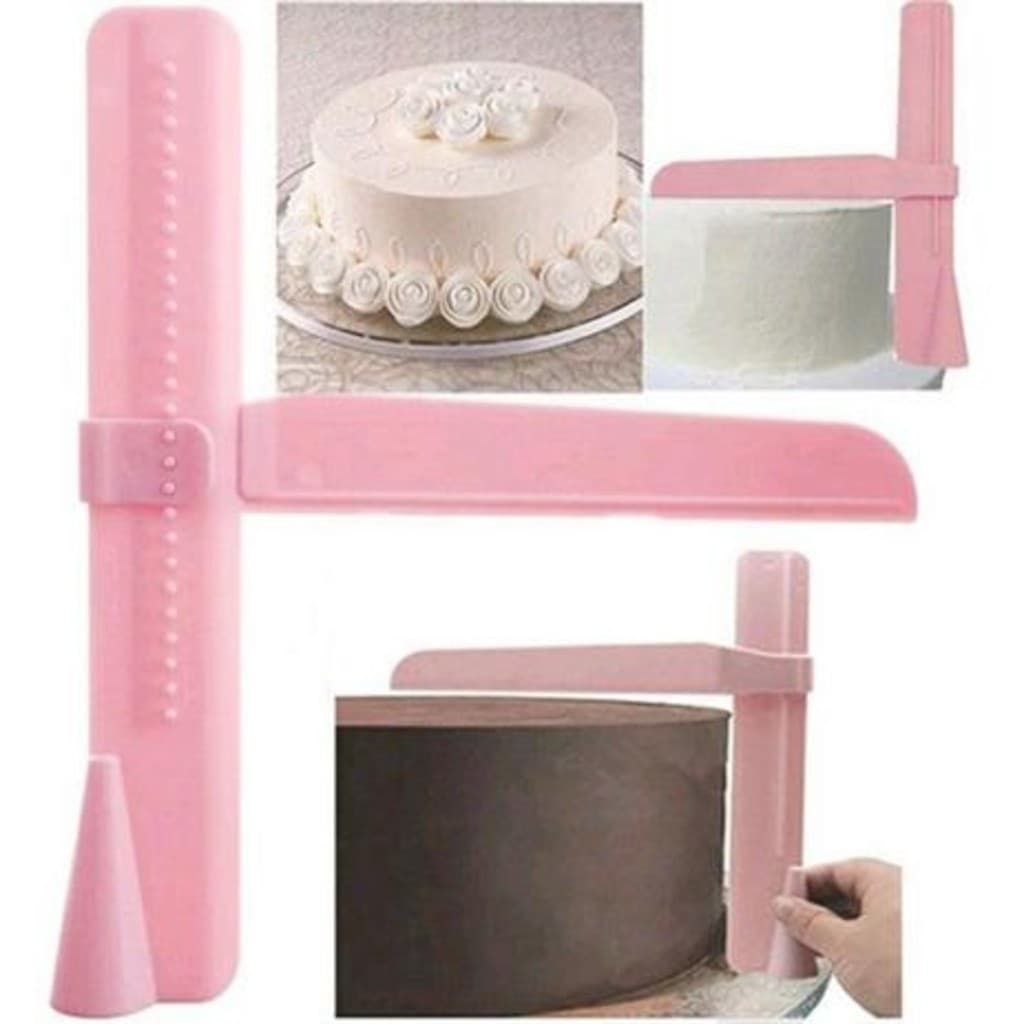 Espátula Nivelador Alisadora Regulável Angular Niveladora Bolo Régua Ajustável Plástico CLINK