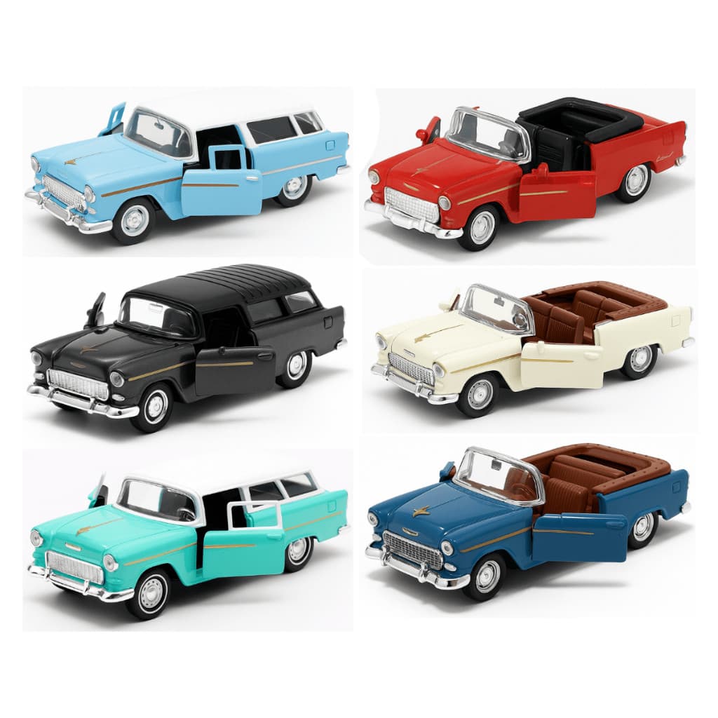 Miniatura Chevrolet Bel Air Nomad 1955 1:32 – Carro Colecionável Metal Fricção Portas Abertas