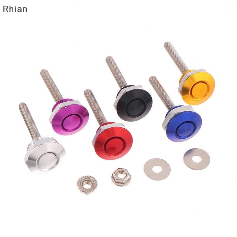 [Rhian] Universal 25mm Botão De Pressão Do Carro Capô Pin Lock Clip Kit Trava De Liberação Rápida Motor Bonne Peças Exte