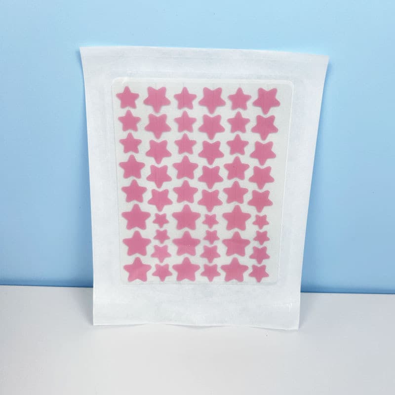 Kit 40 adesivos hidrocolóides em forma de estrela para acne, adesivos transparentes e invisíveis para acne