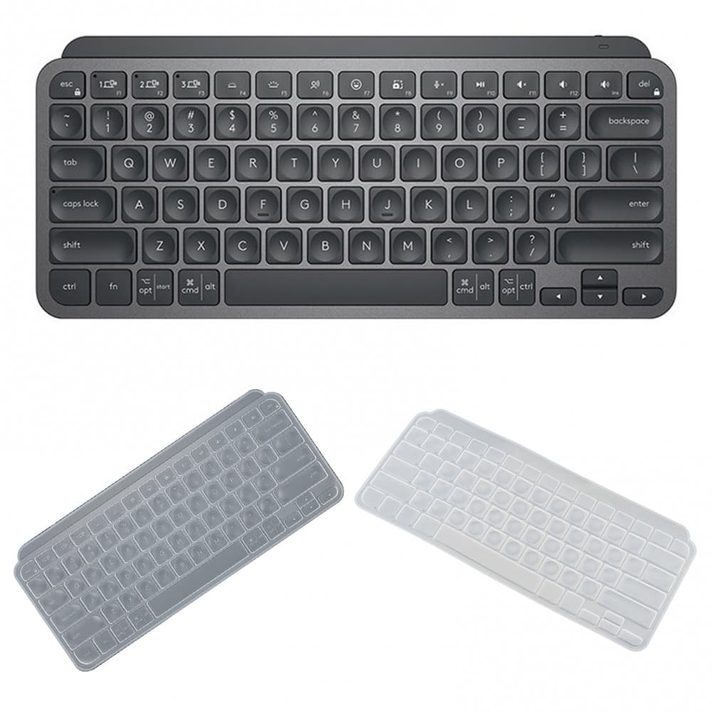 Capa De Teclado Para Logitech MX Keys Mini Sem Fio , Protetor De Pele De Silicone , Película Protetora Transparente À Pr