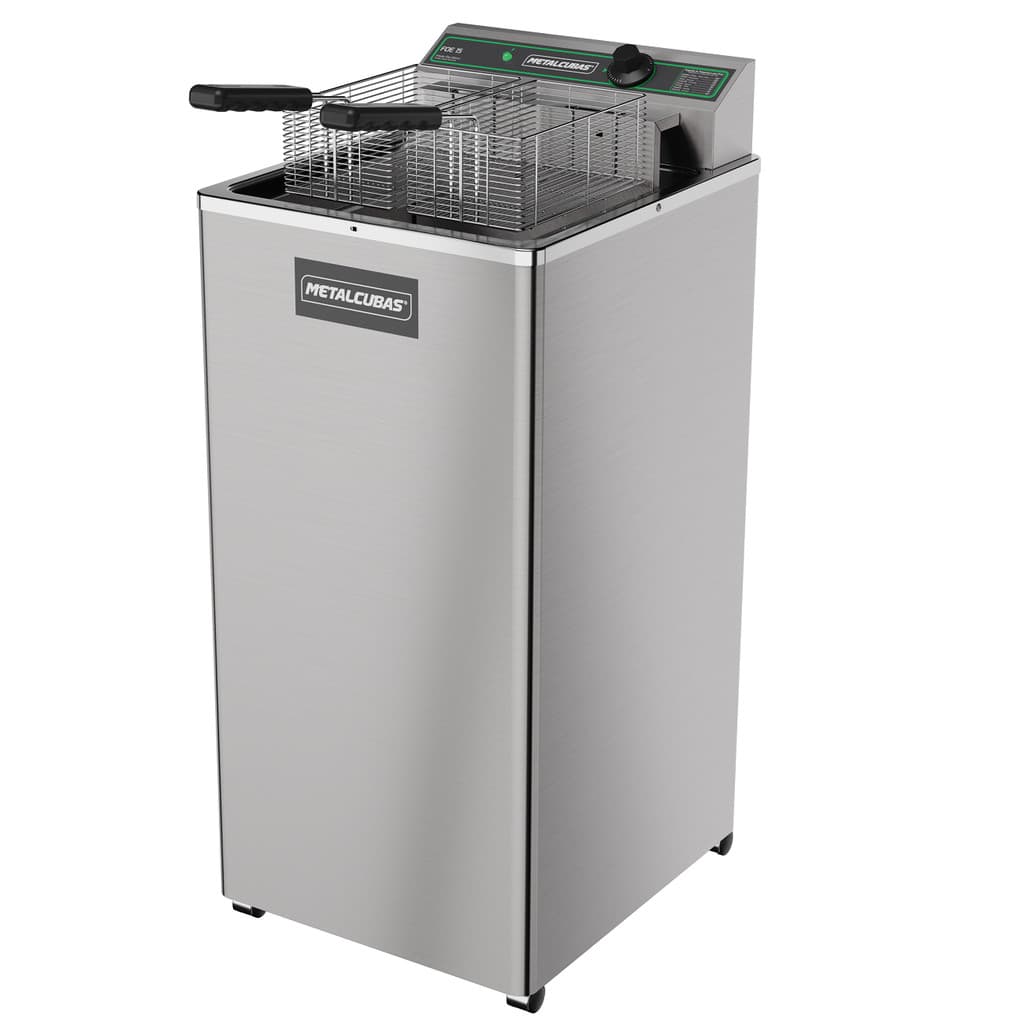 Fritadeira industrial  Zona Fria Metalcubas FOE15P 15l 220V