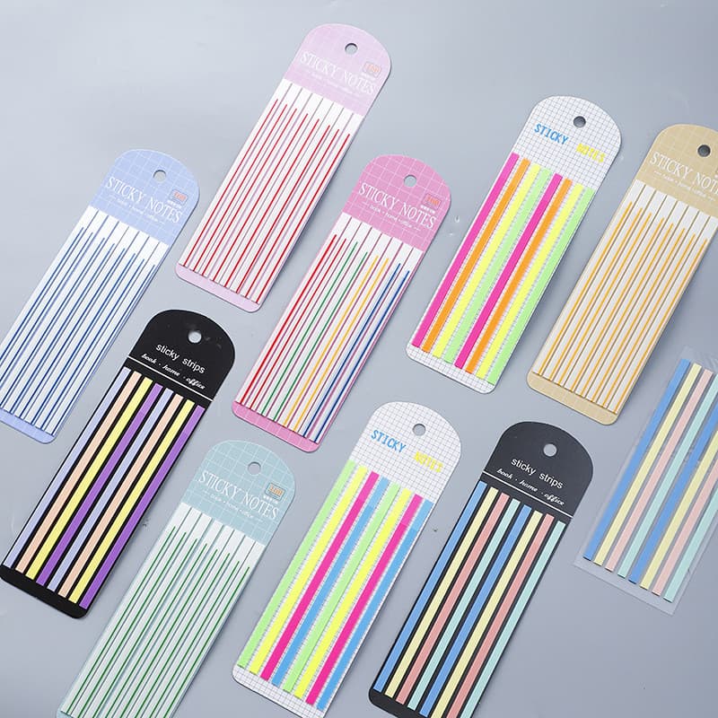 1pc PET Ultra-Fino Tira Ponto Notas Marcas De Cores Transparentes Adesivos Chave Índice Fluorescente Pegajosas