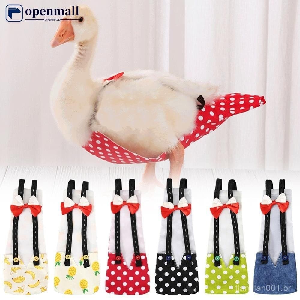openmall Fraldas De Pato Ganso Frango Aves De Corte Roupas Reutilizáveis Laváveis Com Nó De Arco Suprimentos K9Q4
