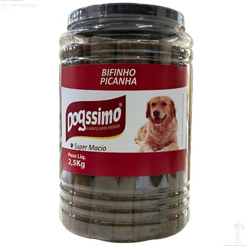 Petisco Bifinho Dogssimo Sabor Picanha 2,5kg Super Premium 