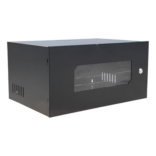 Mini Rack 5u Parede Organizador Cftv Informatica Padrão 19' Preto