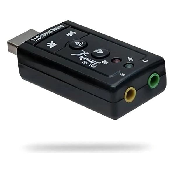 ADAPTADOR PLACA DE SOM USB 2.0 EXTERNO 7.1 CANAIS (HB-T64) KNUP