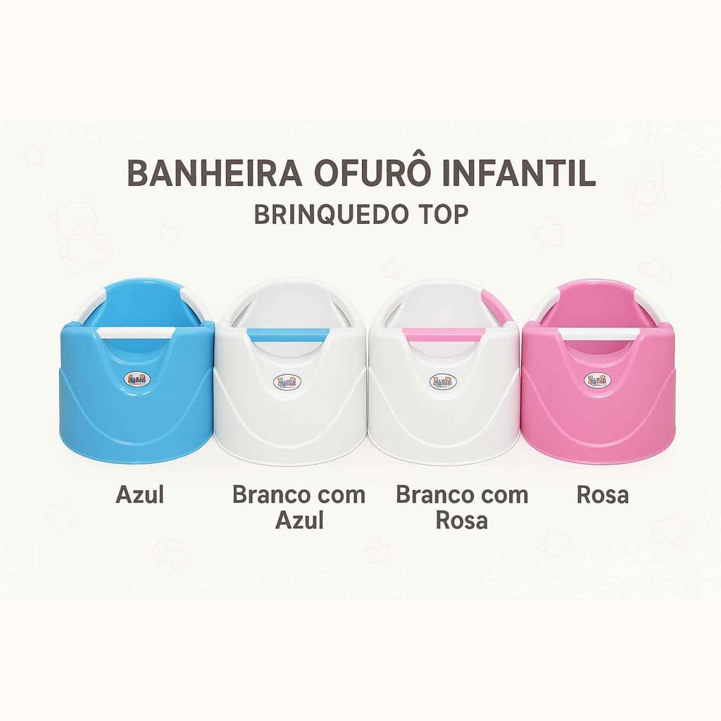 Banheira Ofurô Infantil Ergonômica Grande 1-3 Anos Bon Point