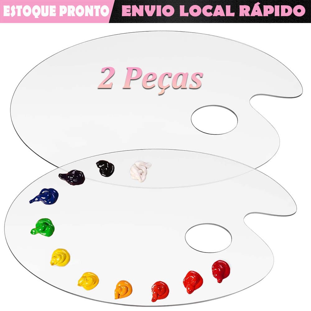 Paleta de tinta 2pçs fácil de limpar e reutilizar pintura a óleo aquarela artesanato e outras criações artísticas