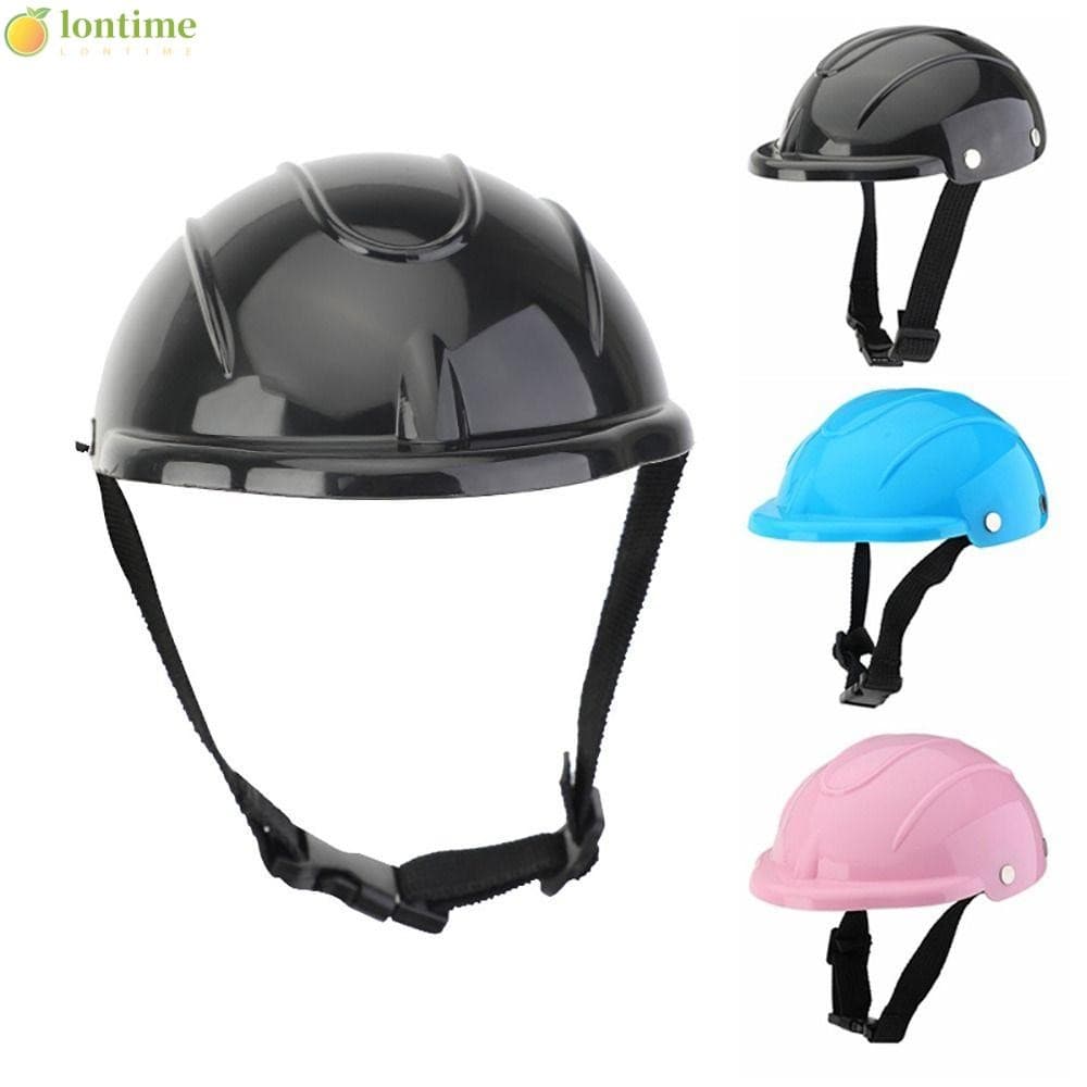 LONTIME Capacetes Para Cães De Estimação , Arnês De Plástico Ajustável Motocicleta De Animais Lindo Capacete De Seguranç