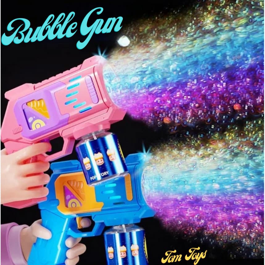 Lança bolha bazuca BUBBLE GUN bolha de sabão automatico com luz brinquedo para crianças