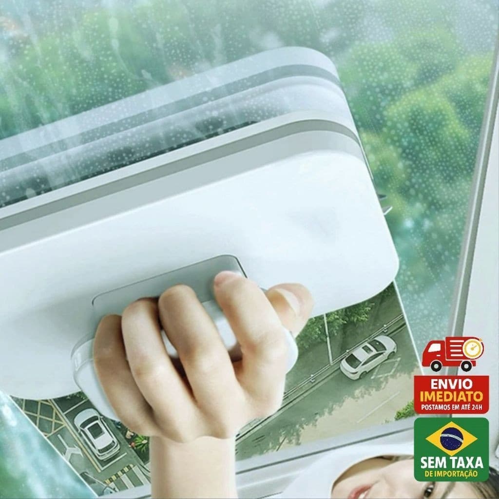 Limpador Janelas Magnético Duplo Limpa Vidros Escova Lavar Limpeza Doméstica Externa com Segurança DuoClean