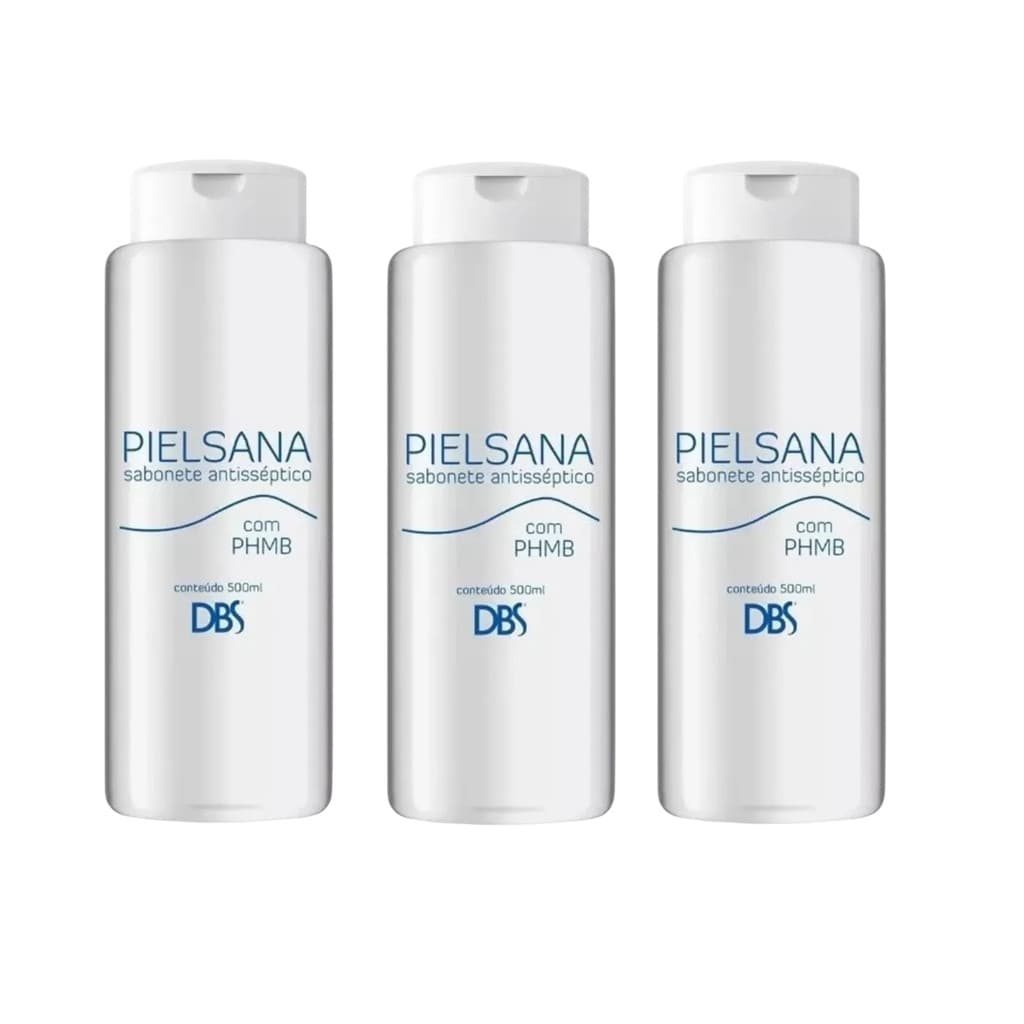 Kit 3x Pielsana Sabonete Antesséptico Com Phmb Liquido 500ml