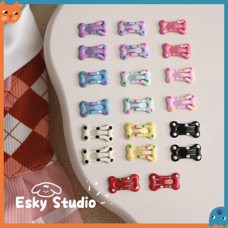 10 Unidades/Pacote Filhote De Cachorro BB Clipe Onda Ponto Osso Grampo De Cabelo Nariz Ponte Maltês Yorkshire Terrier Cã