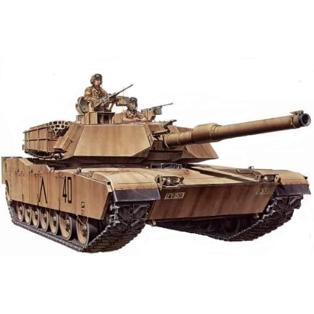 Tamiya 135 Série de miniaturas militares No156 Tanque de Exército dos EUA M1A1 Abrams Modelo de Plástico 35156