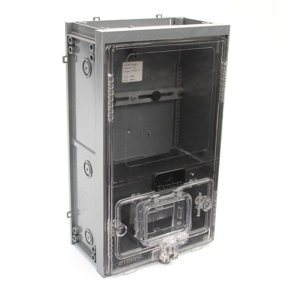 Caixa de Medição Amazonas Energia Individual para Muro Lateral Suporte para Disjuntor Acesso Frontal Strahl