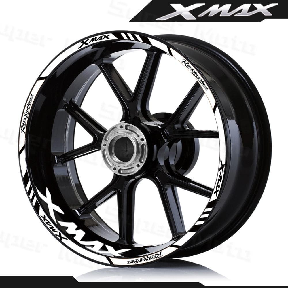 Para Yamaha XMAX 150 250 300 Xmax300 xmax250 xmax150 X MAX 250 Adesivos Refletivos Rodas De Motocicleta Vinil Scooter Ri
