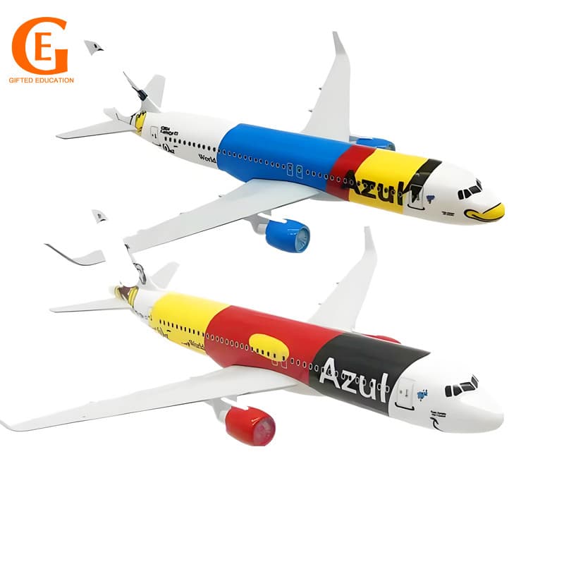 Azul Airlines Brasil Diecast Metal Airbus 320 Aeronave Modelo A320 Avião Brinquedo Com Expositor