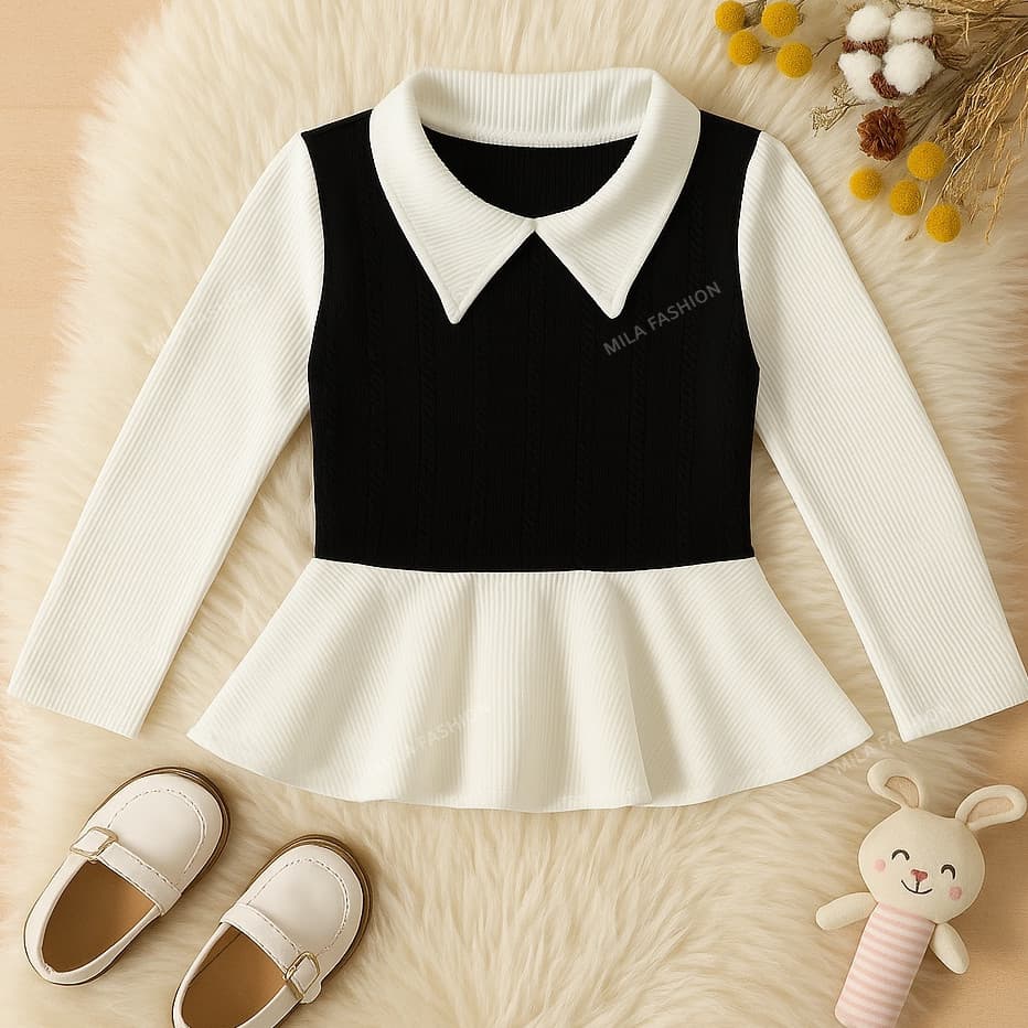 Blusa infantil menina manga longa moda outono- inverno