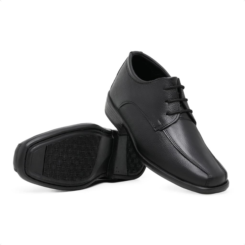 Sapato Social Infantil Criança Couro Legitimo Preto
