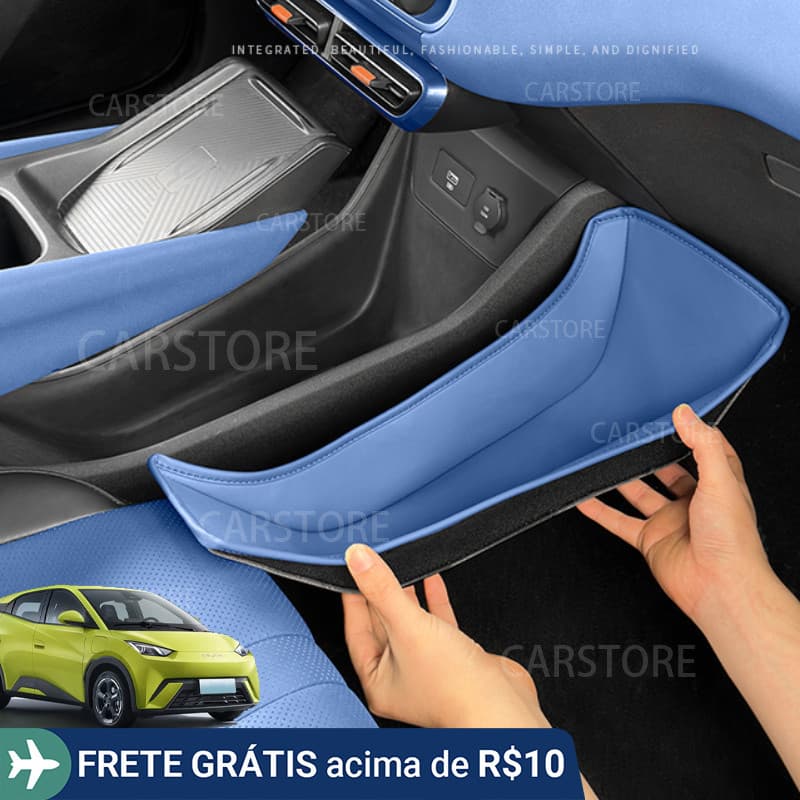 Para BYD Dolphin Mini Original Car Color Controle Central Bolso de armazenamento de camada inferior Resistente a arranhõ