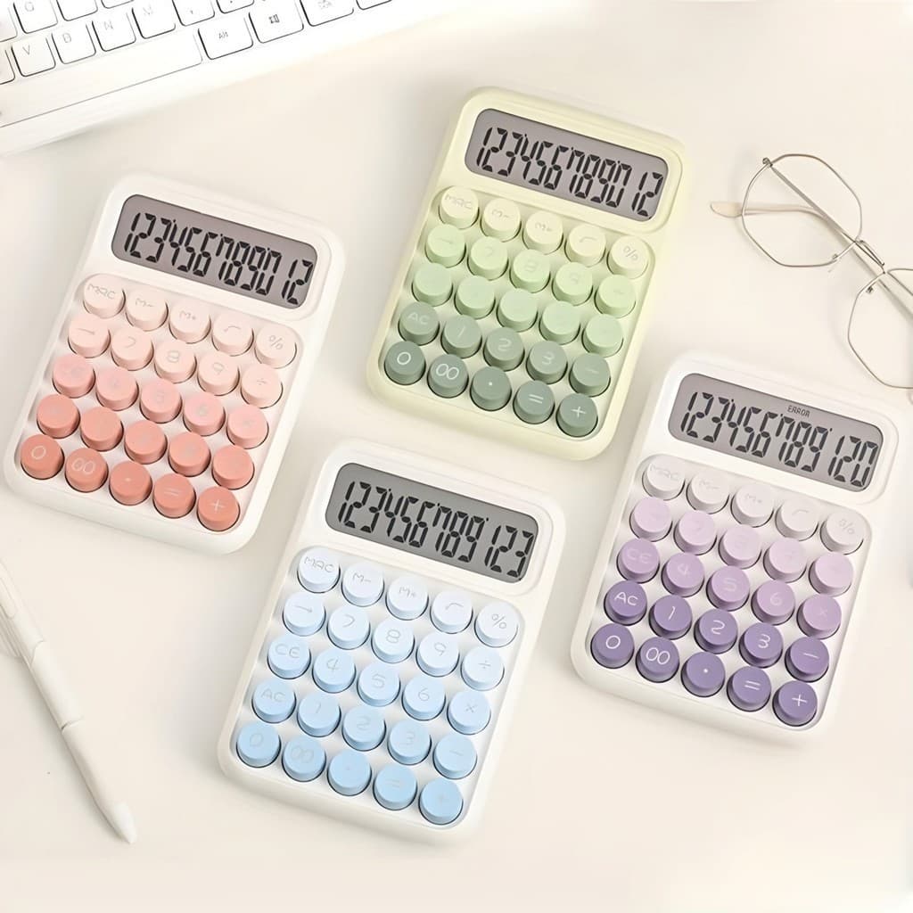 Calculadora Vintage Degradê Fofa Kwaii Datilografia ref;jy