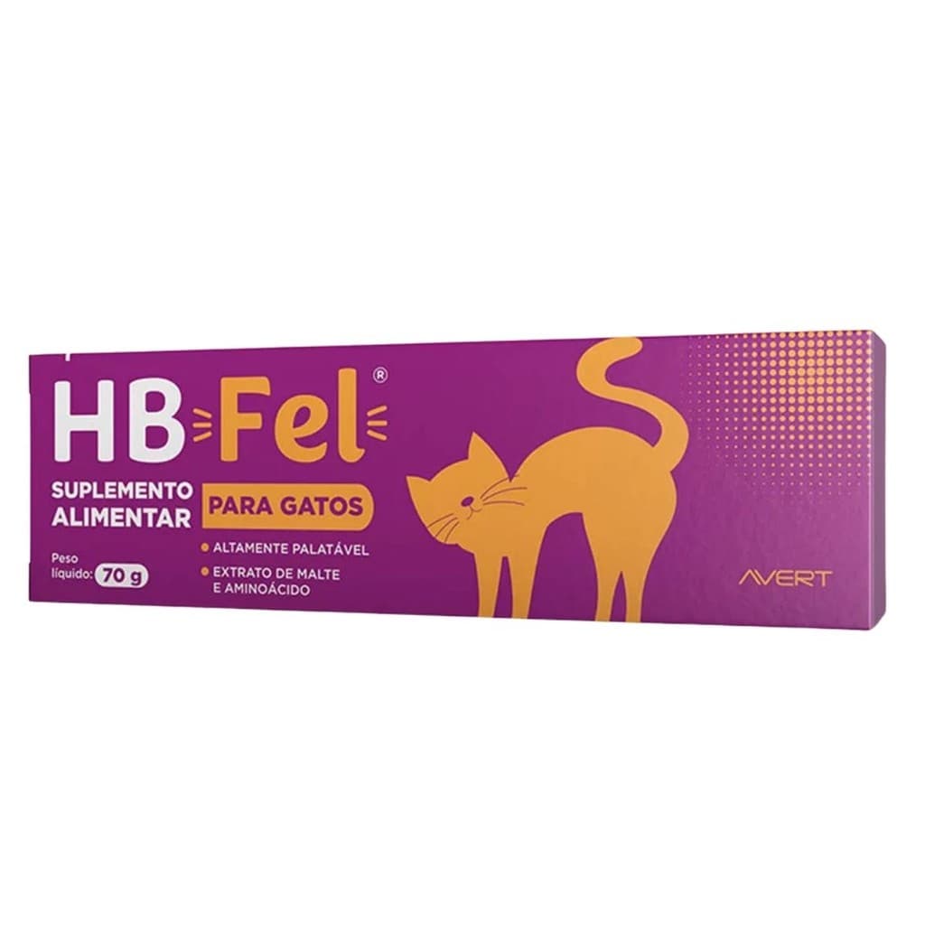 Suplemento Alimentar Avert Hb Fel Para Gatos 70g