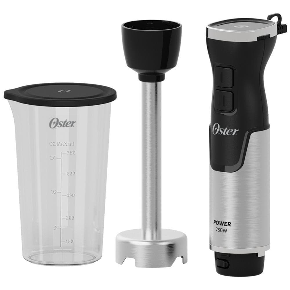 Mixer Power Oster Black Inox OMIX370 127V Potência de 750W 4 Lâminas em Aço Inox