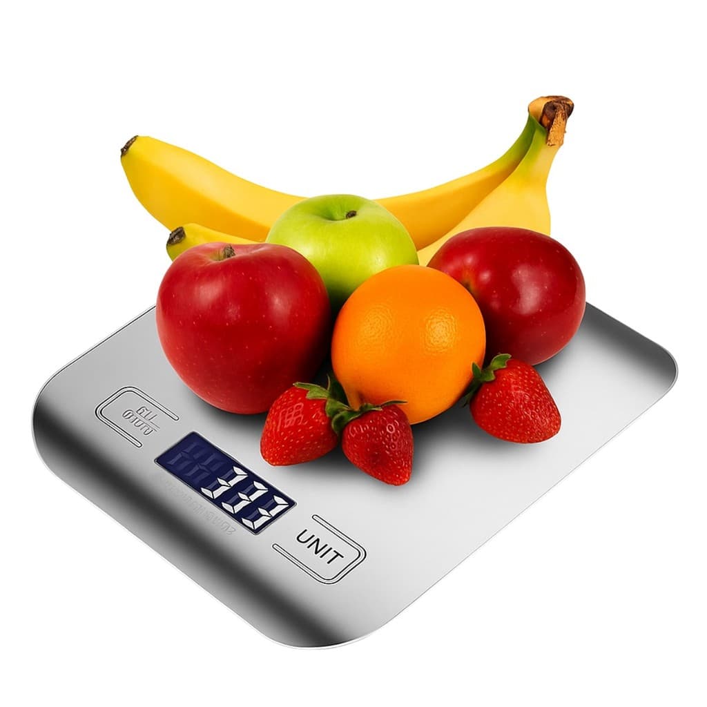 Balança Cozinha Digital Inox 10kg Portátil Alta Precisão Dieta Receitas Confeitaria Alimentos Swave