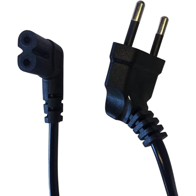 Cabo de força de bipolar tipo 8 / 1.5m 90° graus/ Bivolt / TV-Impressoras-Video games-Monitores / 10A