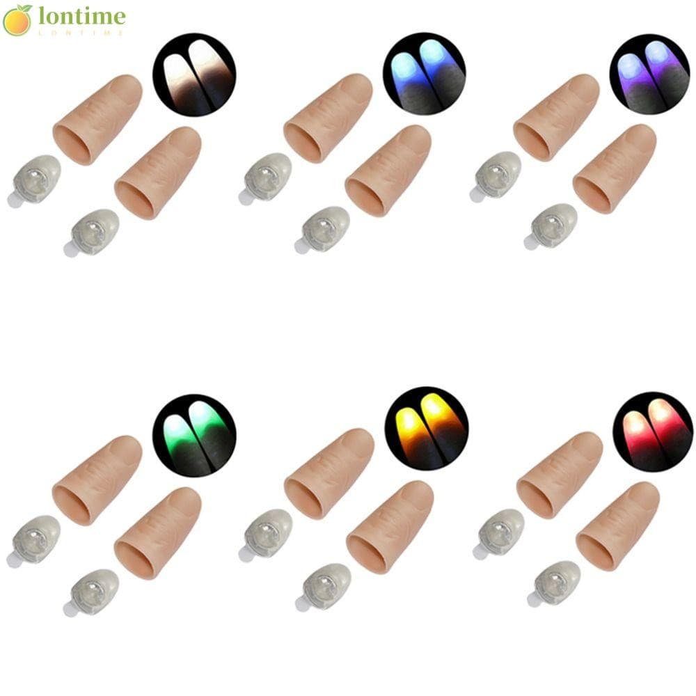 LONTIME 1 Pc Dedos Piscando Brilho Luminoso Brinquedos Truque De Mágica Adereços Luz De Indução