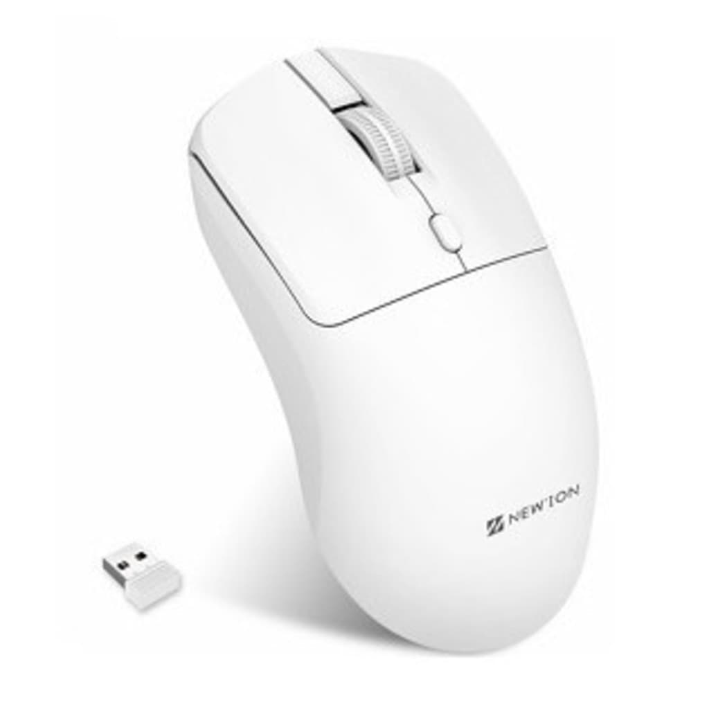 Mouse Sem Fio Gamer Escritório Com Led - Branco - Preto