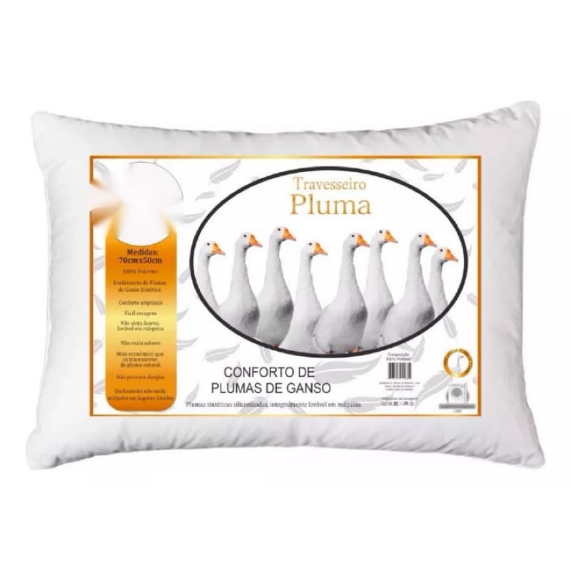Travesseiro de plumas de ganso sintético 50x70 Promoção macio antialérgico