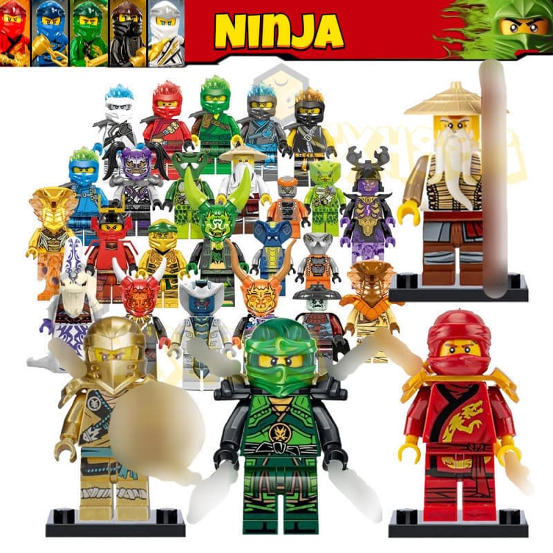 Mini Boneco Ninja Blocos de Construção Brinquedo