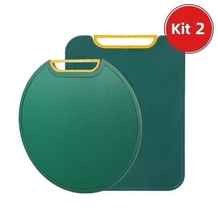 Kit Tábua Corte Polietileno De Redondo Quadrado Antibacteriana Prova para Carne Legumes Frutas K-58