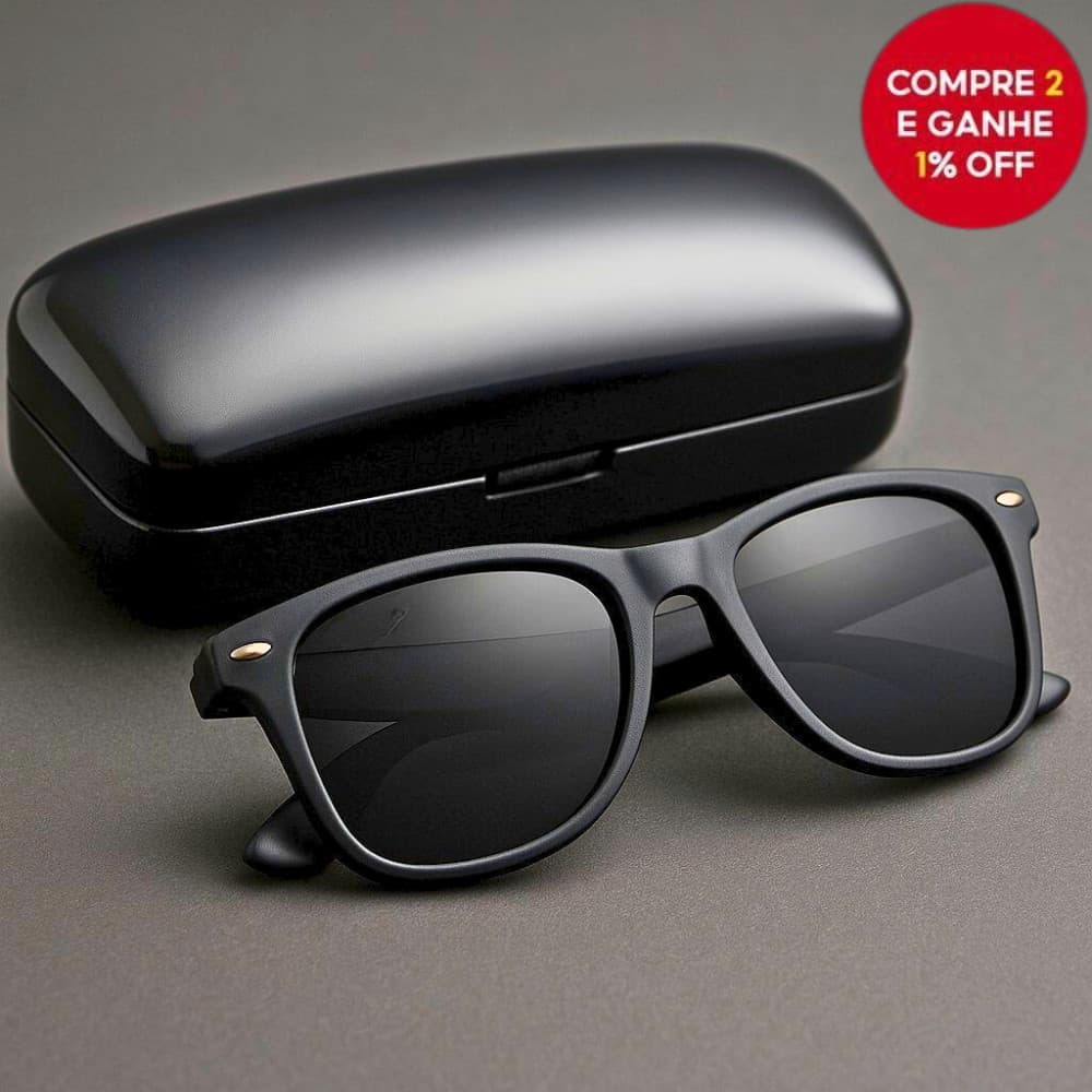Óculos De Sol Polarizado Preto Unissex Com Proteção UV400 Para Dirigir Pesca Caminhada Praia