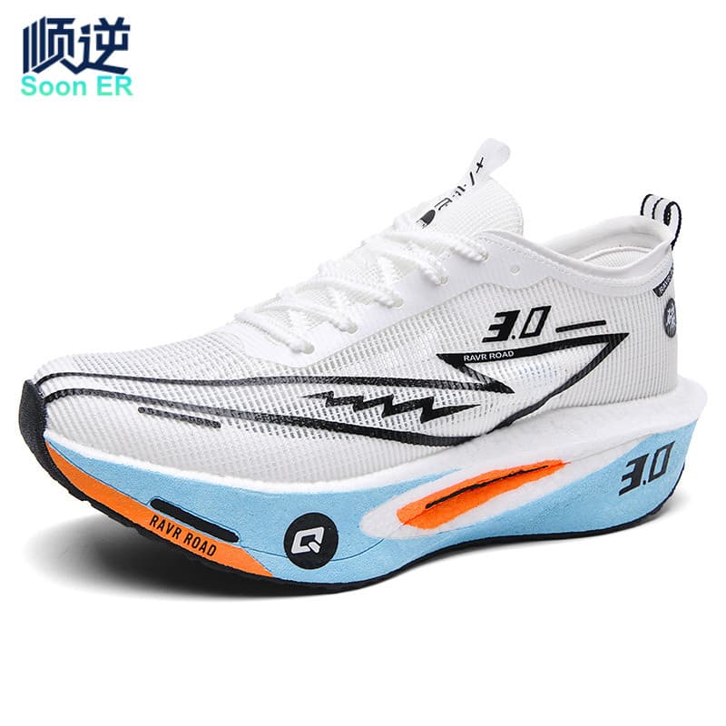 Placa de carbono das mulheres dos homens sapatos esportivos profissionais corrida tênis respirável Casual tênis basquete