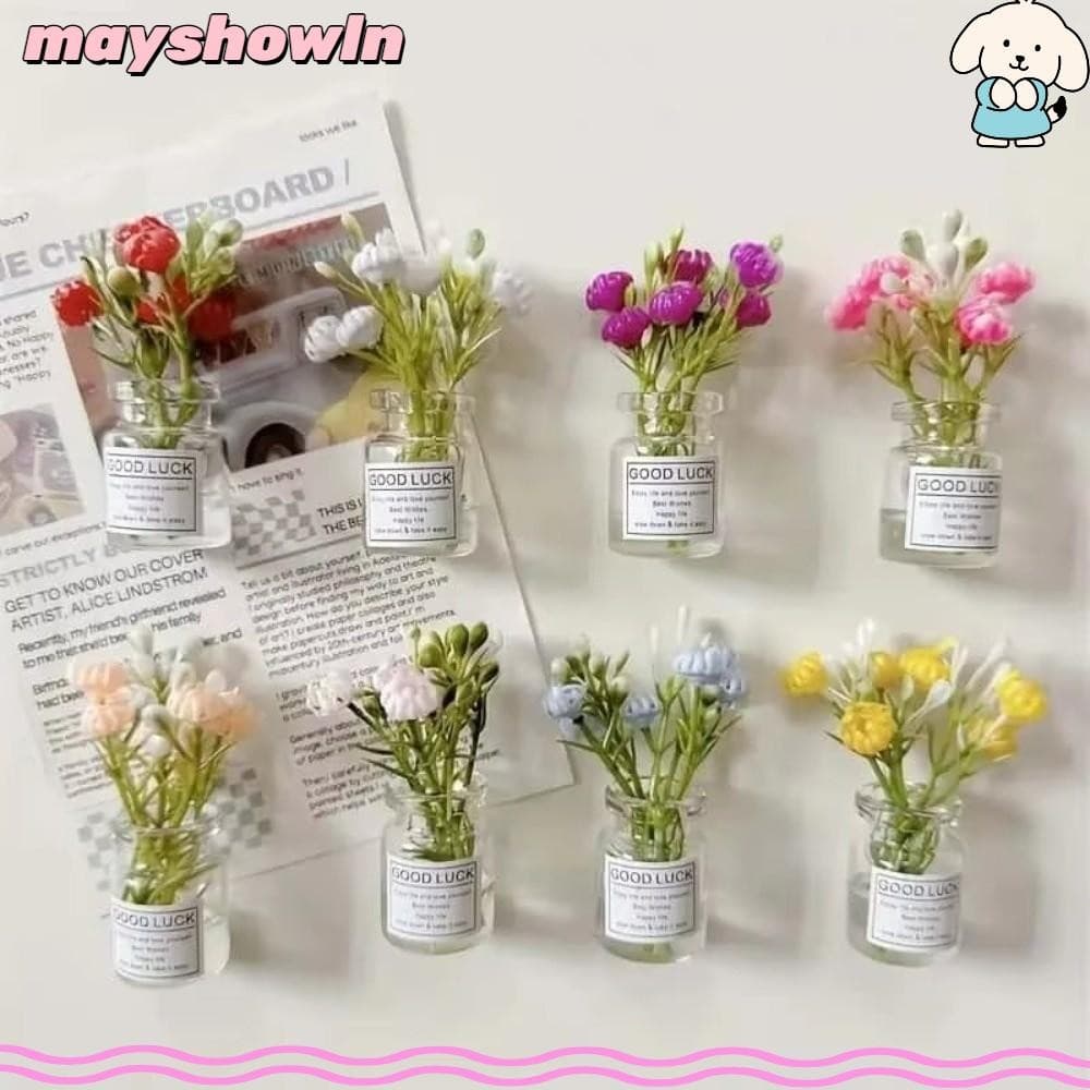 MAYSHOWLN 8 Peças De Ímãs De Geladeira , Lindos Vaso De Decoração De Cozinha , Mini Pequenos