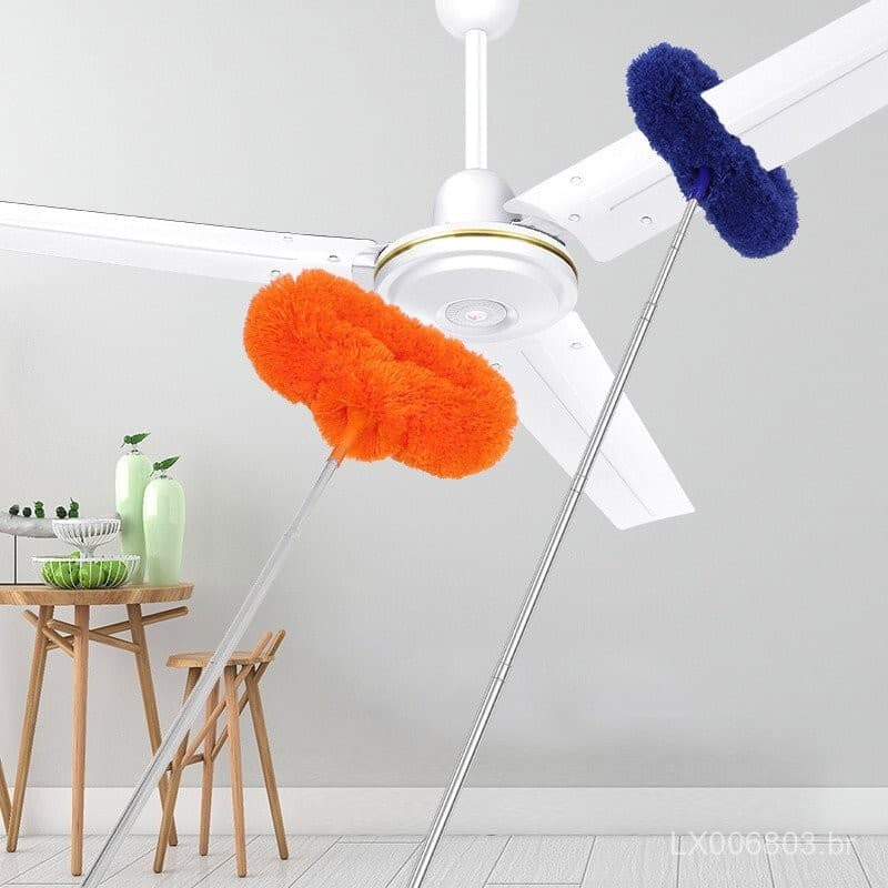 Escova de Limpeza para Teto, Remoção de Poeira, Escova de Poeira para Ventilador de Teto, Haste Telescópica, Limpeza de 