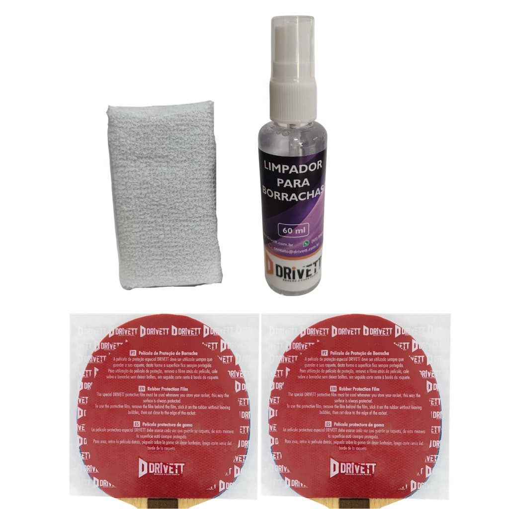 Combo Limpador 60ml + 2 Películas protetoras de borracha