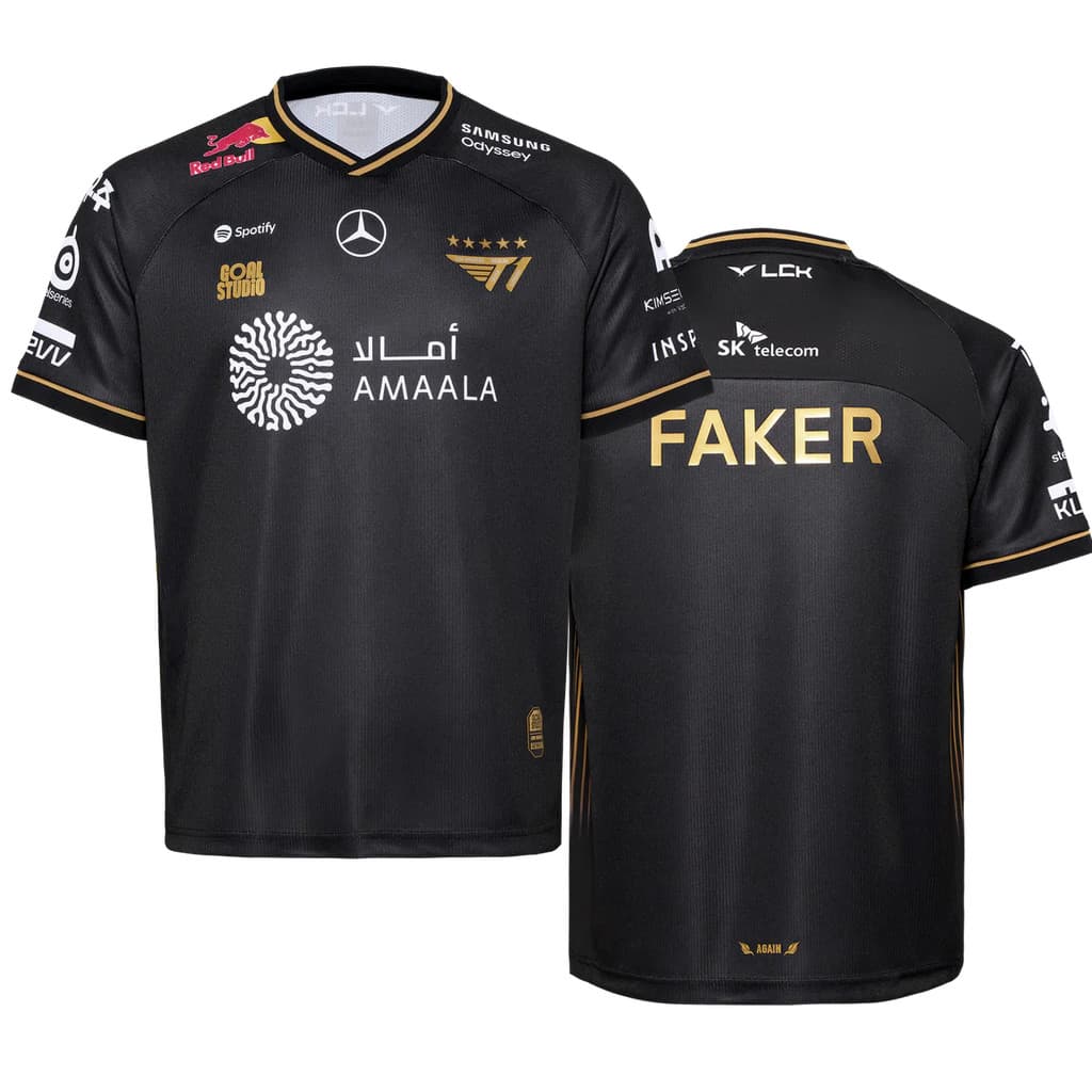 Nova Camisa Uniforme Mundial 2025 T1 LOL Esports Team Faker Camiseta