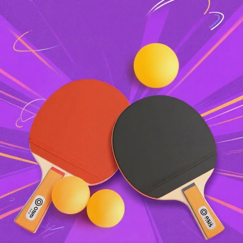 Raquetes Ping Pong Tênis De Mesa Profissional 2 raquetes com 3 Bolas