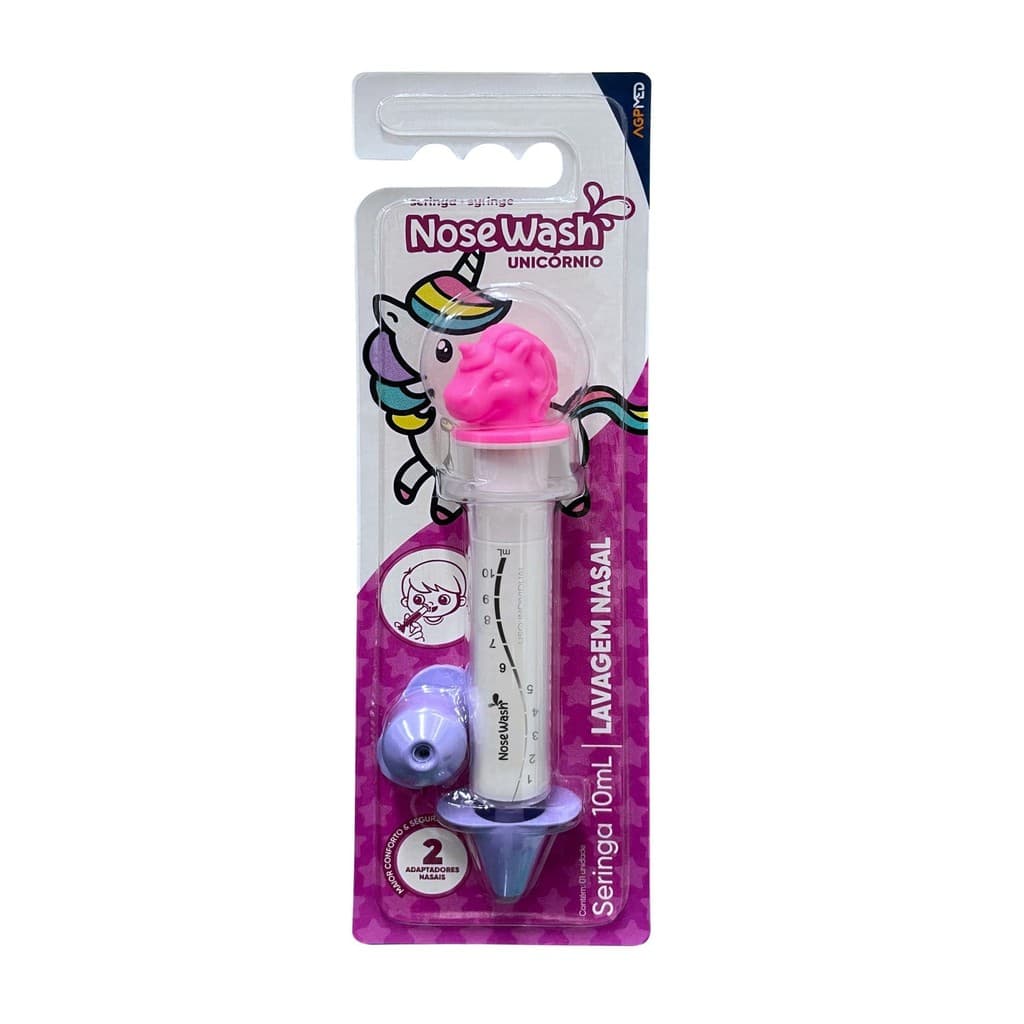 Nosewash Unicórnio Seringa 10ml Para Lavagem Nasal Infantil