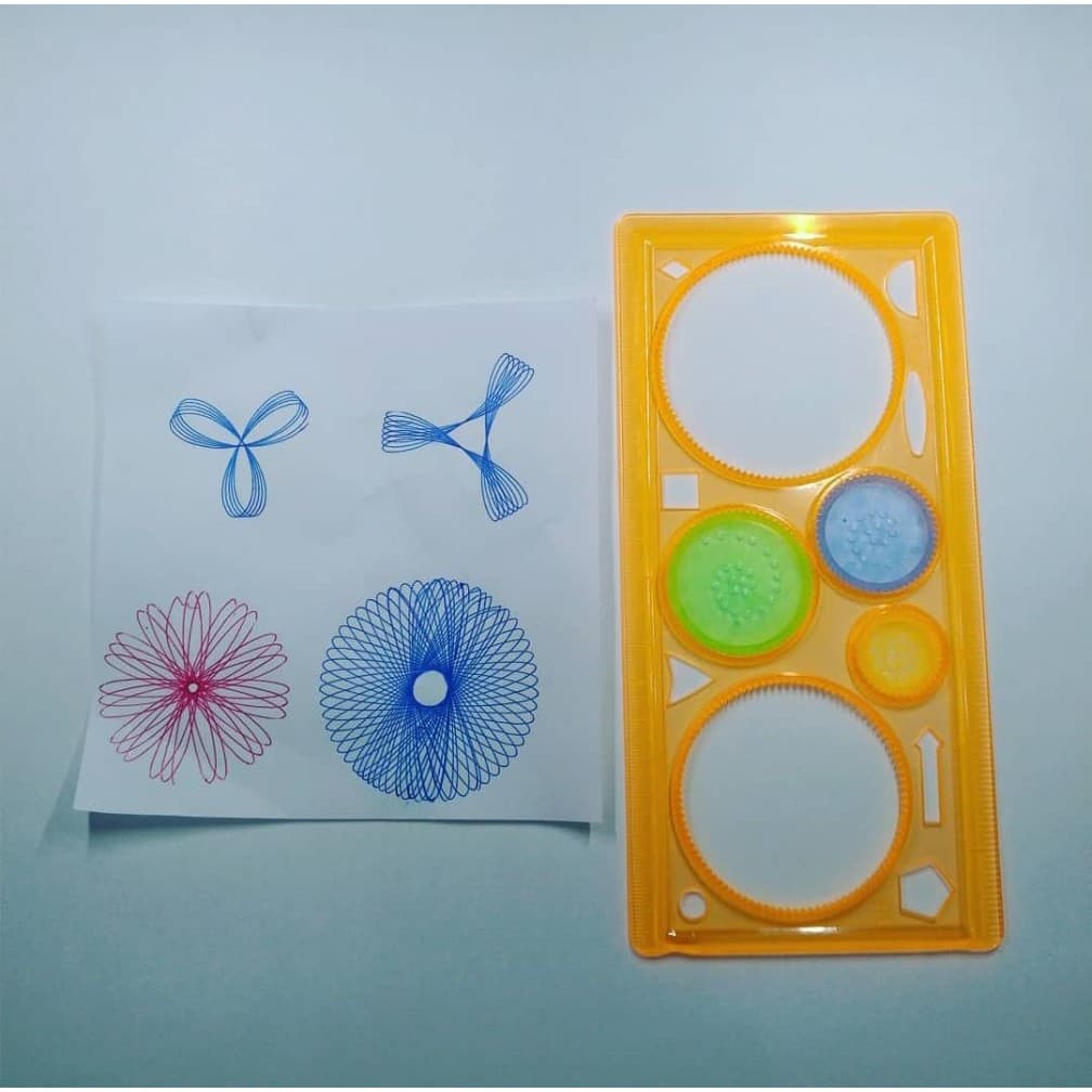 Kit com 4 Réguas Espirográfica Mágica Precisão e Praticidade em Cada Medida!