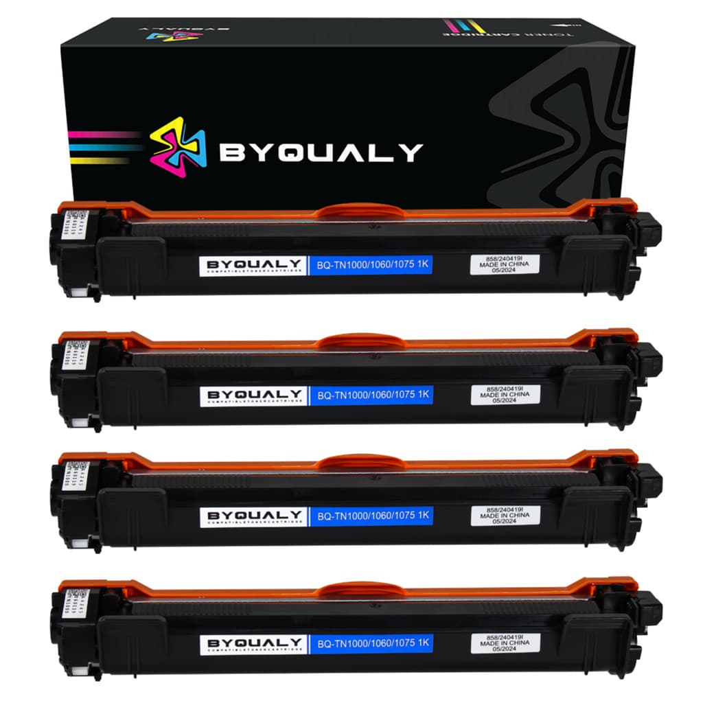 Kit 4 Toner Compativel Brother Tn1060 Tn1000 HL1202 HL1210w HL1210 DCP1617nw DCP1602 Byqualy Novo