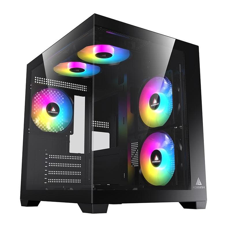 Gabinete Gamer Acegeek Neptune, Mid-Tower, Lateral de Vidro, Preto, AG-NEPTUNE-BK