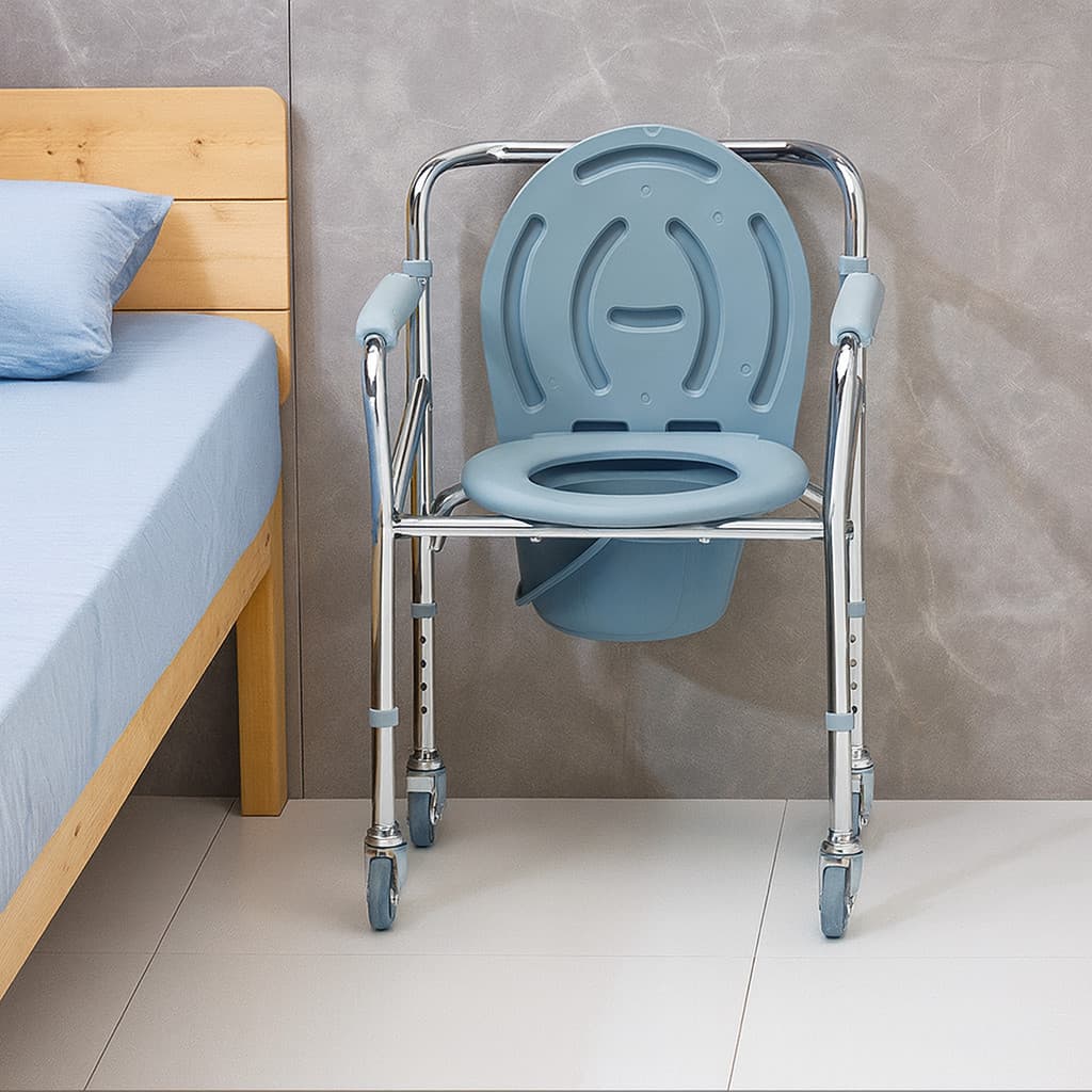 Cadeira De Banho Higiênica Idoso Com Bacia 120kg Braço